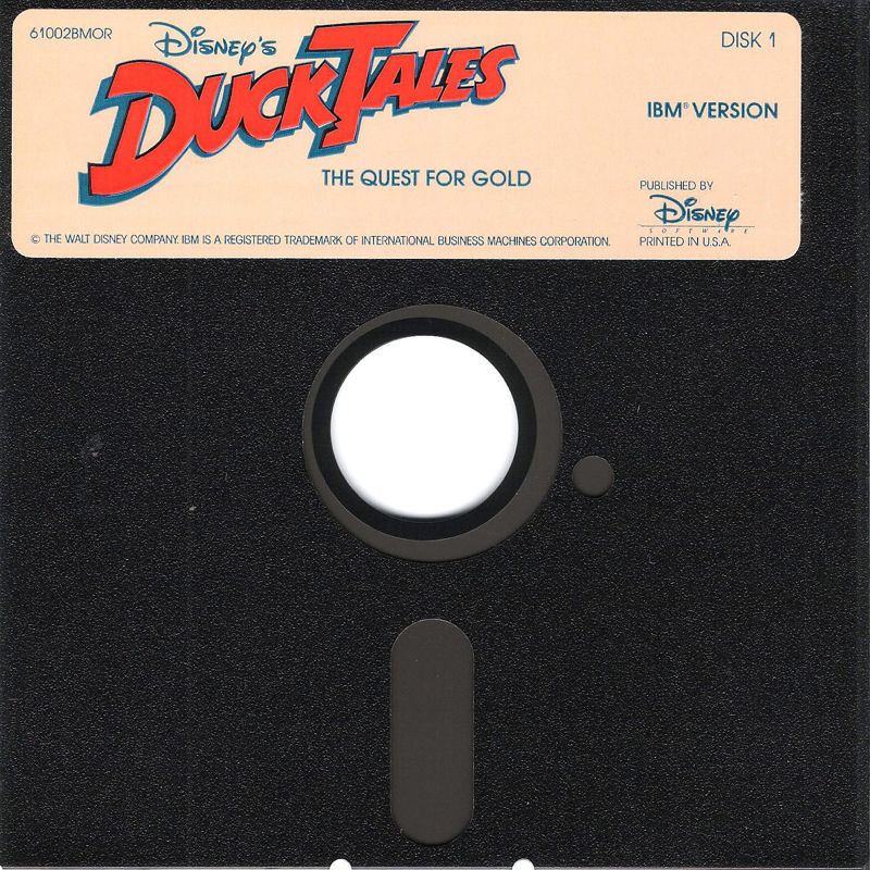 Media for Disney's Duck Tales: The Quest for Gold (DOS) (Dual Media release): 5.25" Floppy Disk 1/2