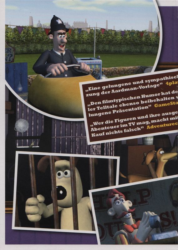Inside Cover for Wallace & Gromit in Muzzled! (Windows): Left Flap