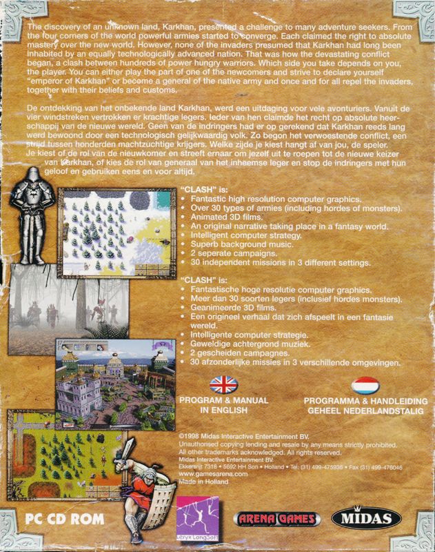 Back Cover for Clash (Windows)