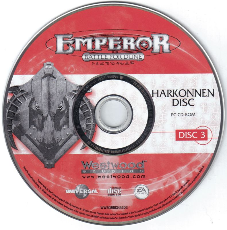 Media for Emperor: Battle for Dune (Windows): Disc 3 - Harkonnen