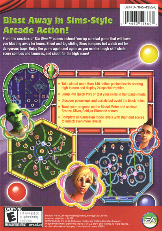 Back Cover for The Sims: Carnival - Bumper Blast (Windows)