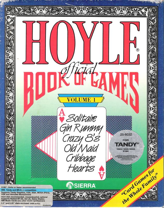 Front Cover for Hoyle: Official Book of Games - Volume 1 (DOS) (Dual Media release (Version 1.000.113))