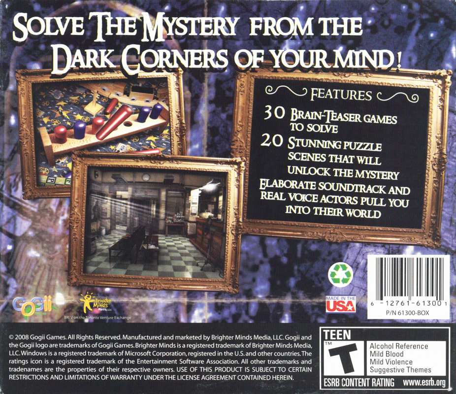 Back Cover for Hidden Secrets: The Nightmare (Windows)