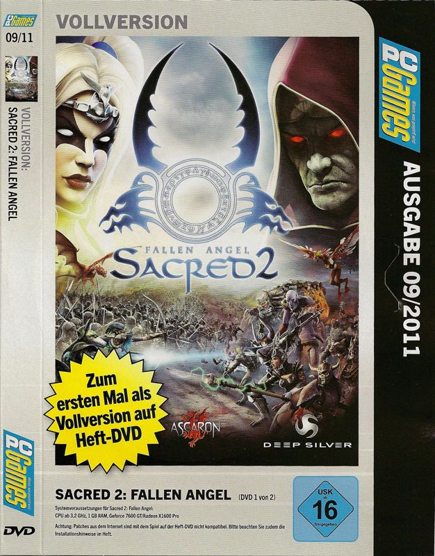 Front Cover for Sacred 2: Fallen Angel (Windows) (PC Games covermount 09/2011)