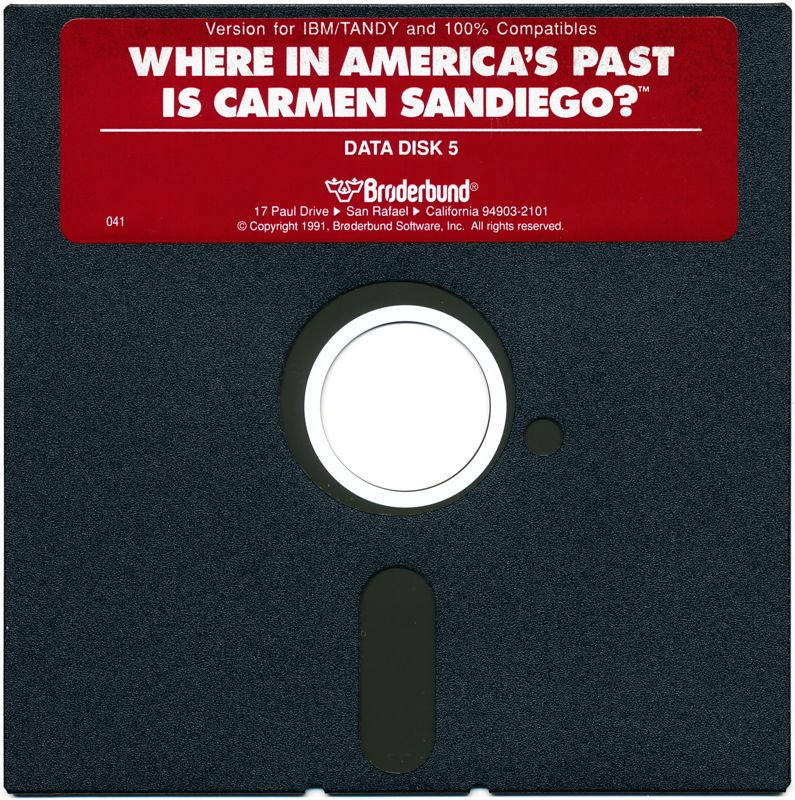 Media for Where in America's Past Is Carmen Sandiego? (DOS) (Dual media release): 5.25" Data Disk 5