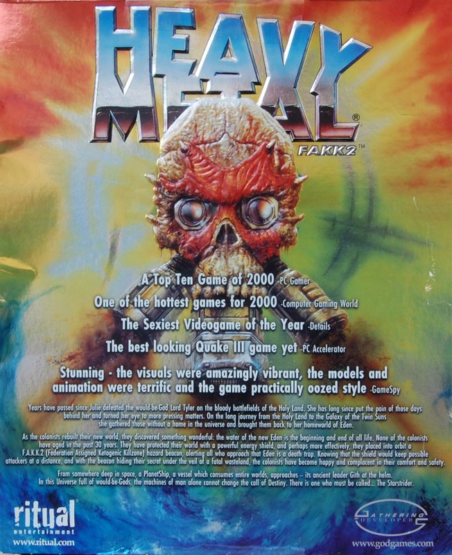 Back Cover for Heavy Metal: F.A.K.K. 2 (Macintosh)
