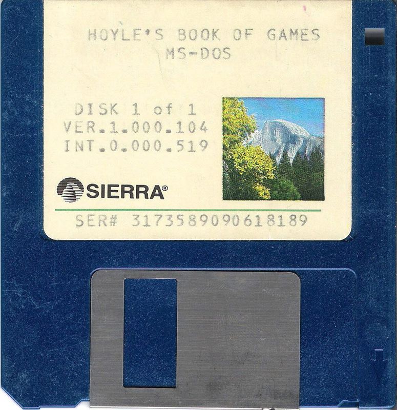 Media for Hoyle: Official Book of Games - Volume 1 (DOS) (Dual Media release (Version 1.000.104)): 3.5" Disk