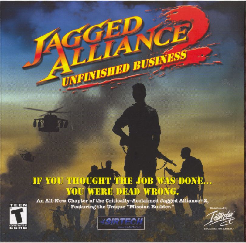 Other for Jagged Alliance 2: Unfinished Business (Windows): Jewel Case - Front
