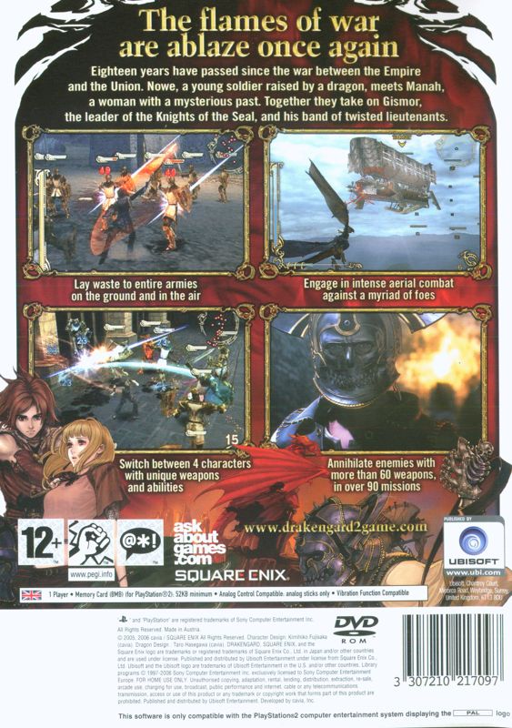Back Cover for Drakengard 2 (PlayStation 2)