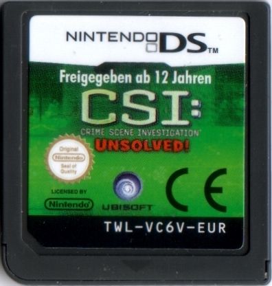Media for CSI: Crime Scene Investigation - Unsolved! (Nintendo DS)
