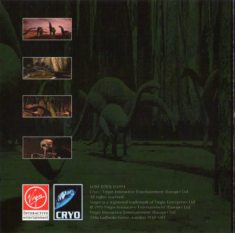 Other for Lost Eden (DOS): Jewel Case - Inside