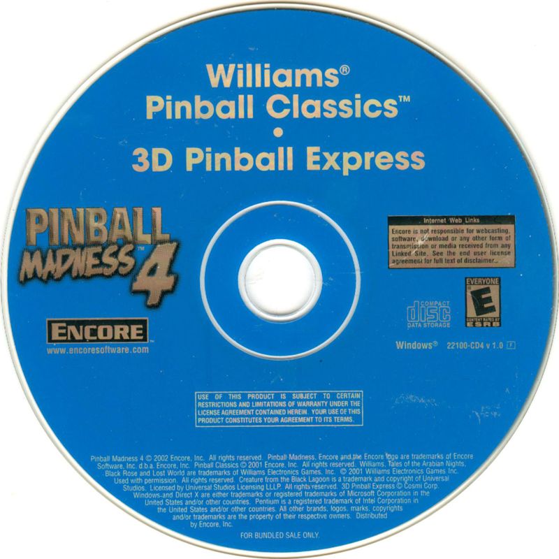 Media for Pinball Madness 4 (Windows): Disc 4/5