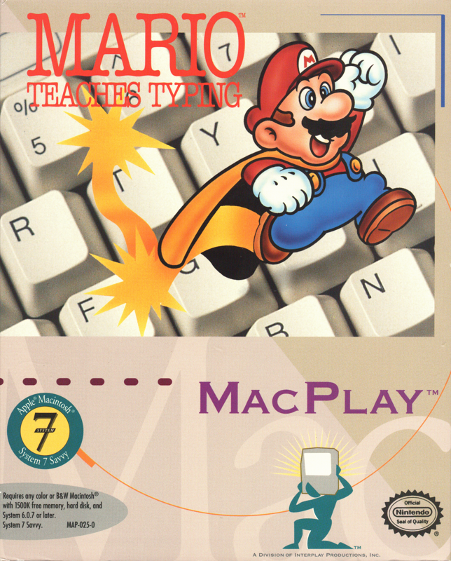 Front Cover for Mario Teaches Typing (Macintosh)