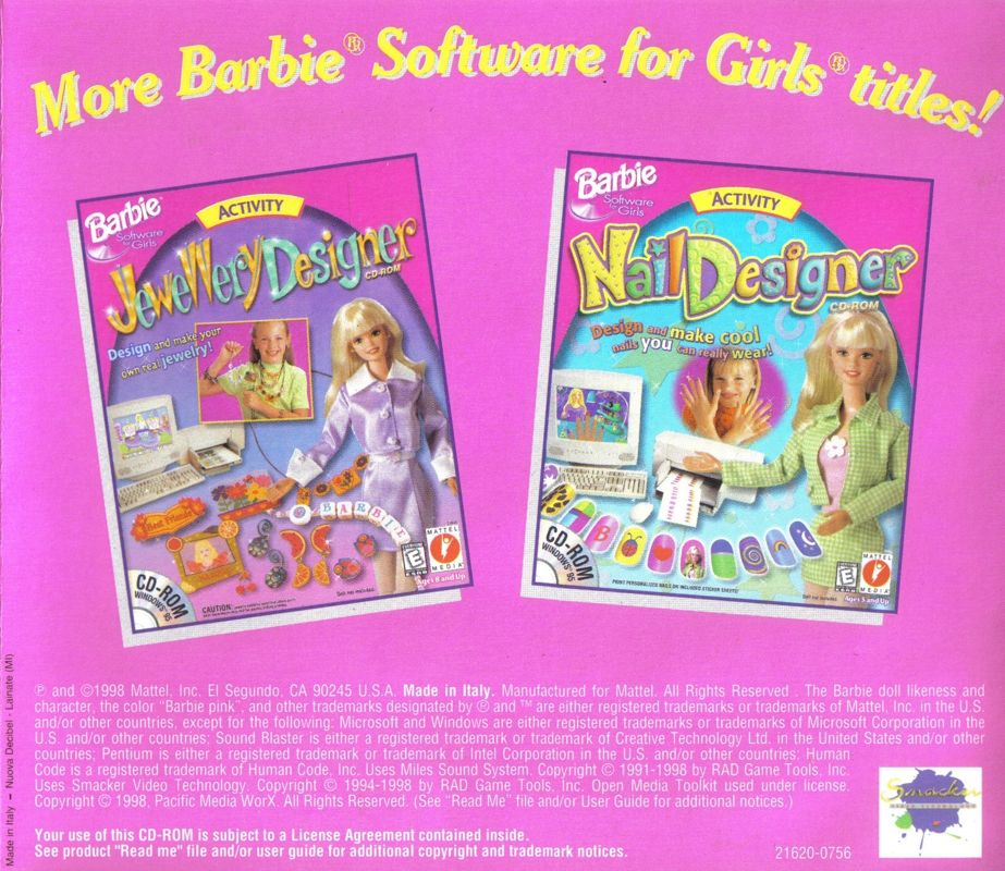 Other for Barbie Adventure: Riding Club (Windows): Jewel Case - Back