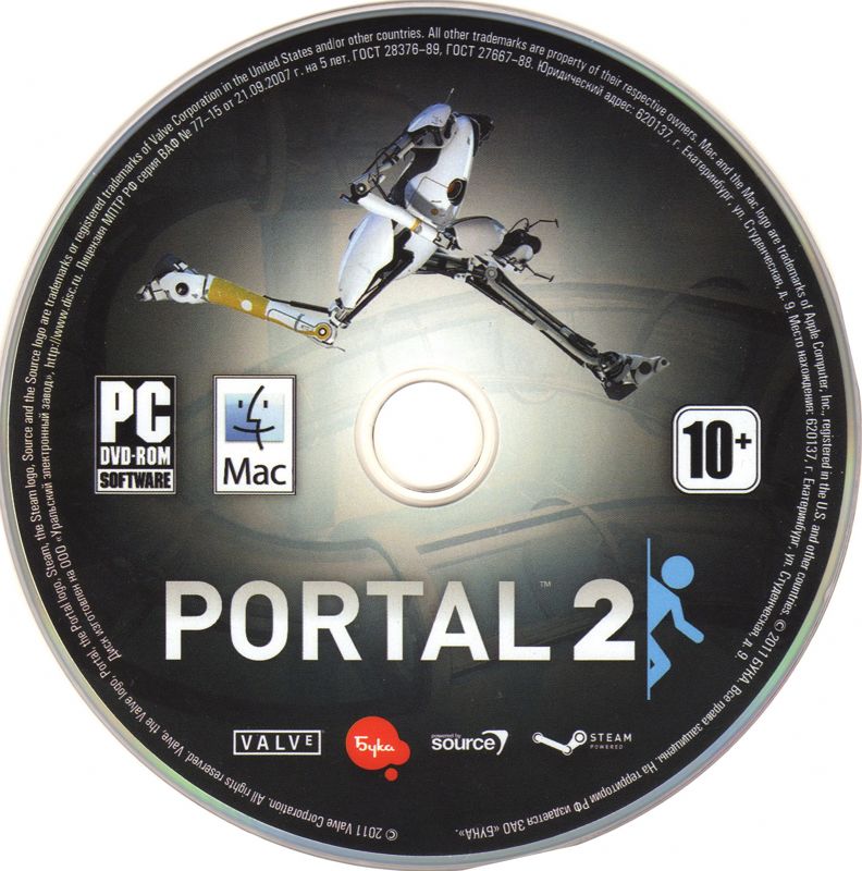 Media for Portal 2 (Macintosh and Windows) ("White Edition")