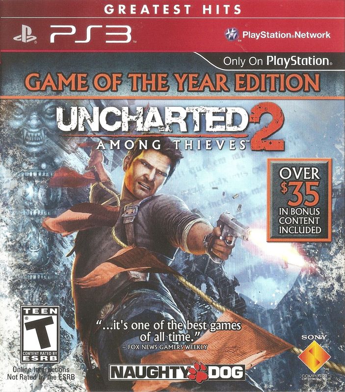 Front Cover for Uncharted 2: Among Thieves - Game of the Year Edition (PlayStation 3) (Greatest Hits release)