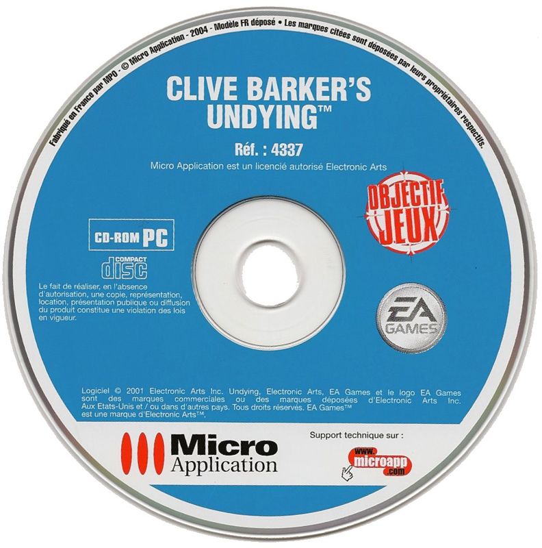 Media for Clive Barker's Undying (Windows) (Objectif Jeux release)