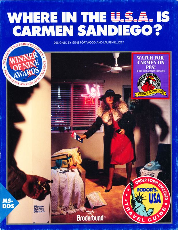 Front Cover for Where in the U.S.A. Is Carmen Sandiego? (Enhanced) (DOS)