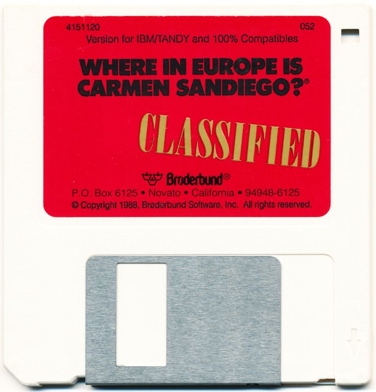 Media for Where in Europe is Carmen Sandiego? (DOS) (Dual media release): 1/1