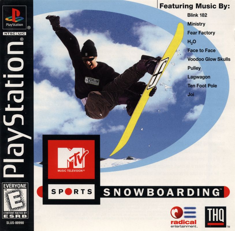Front Cover for MTV Sports: Snowboarding (PlayStation)