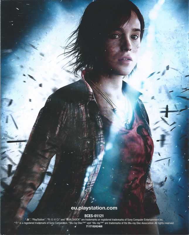 Manual for Beyond: Two Souls (PlayStation 3): Back