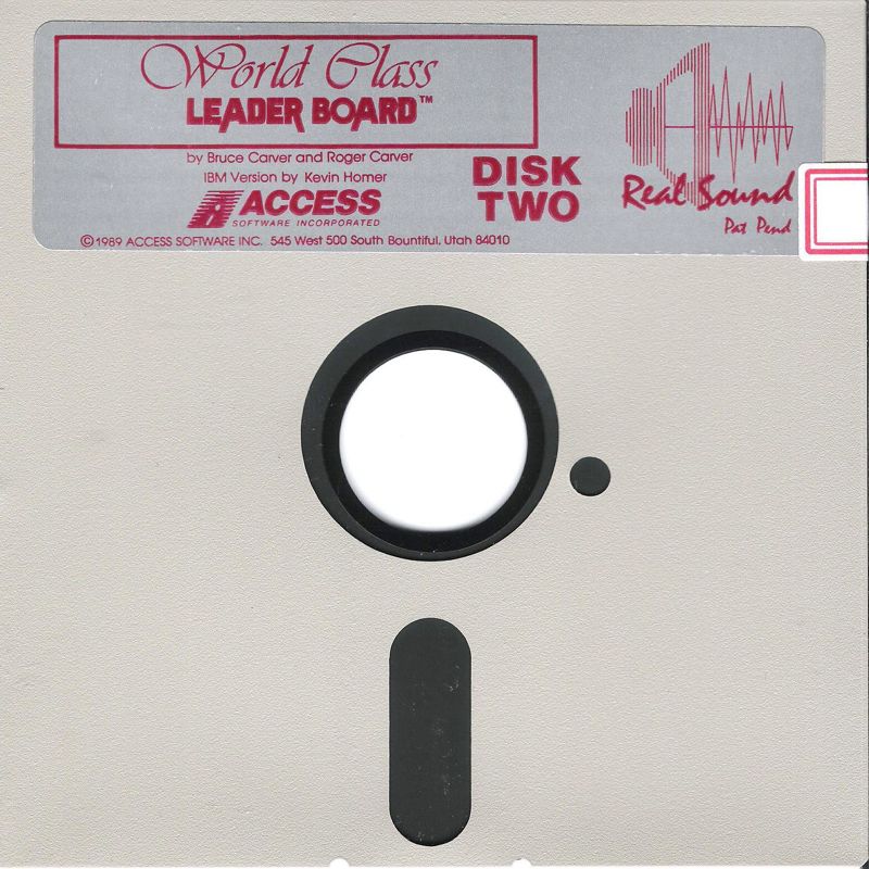 Media for World Class Leader Board (DOS): Disk 2/2