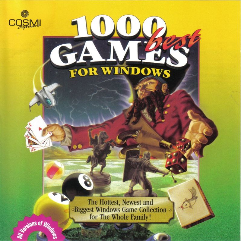 Front Cover for 1000 Best Games for Windows (Windows 3.x)