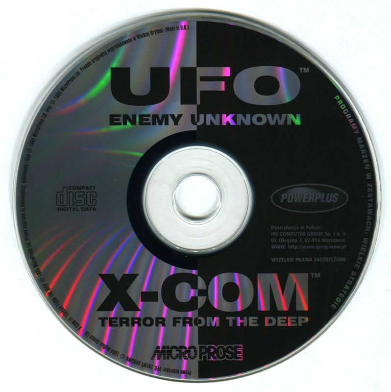 Media for UFO: Enemy Unknown / X-COM: Terror from the Deep (DOS) (PowerPlus release)