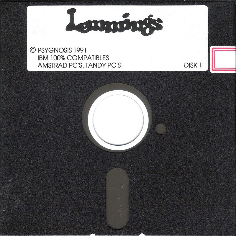 Media for Lemmings (DOS) (Dual Media release): 5.25" Disk (1/3)