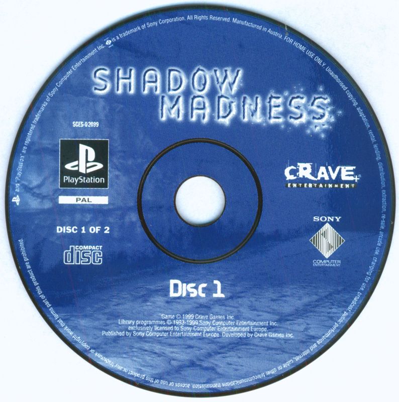 Media for Shadow Madness (PlayStation): Disc 1/2