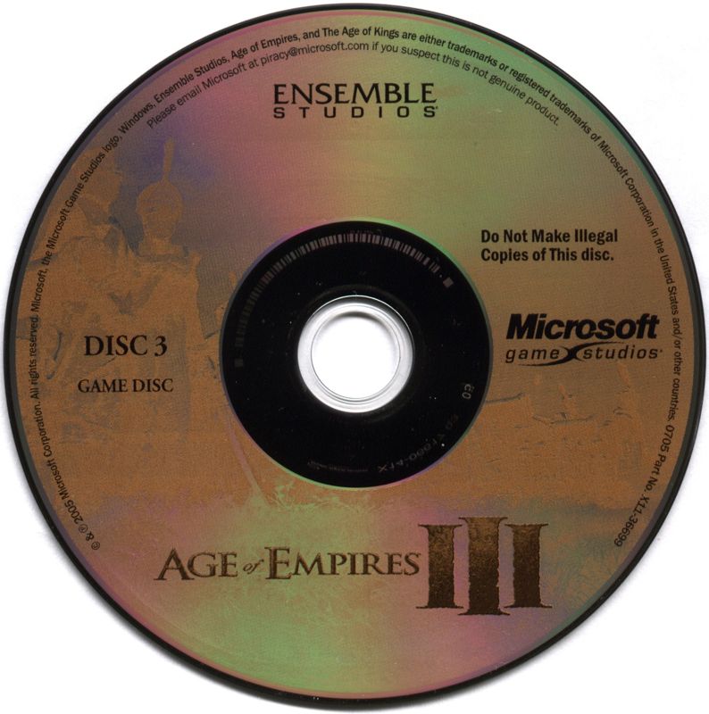 Media for Age of Empires III: Complete Collection (Windows) (CD release): Age of Empires III Disc 3