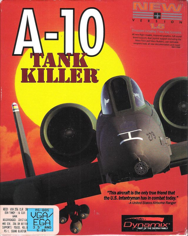 Front Cover for A-10 Tank Killer (DOS) (Dual Media release (Version 1.51))