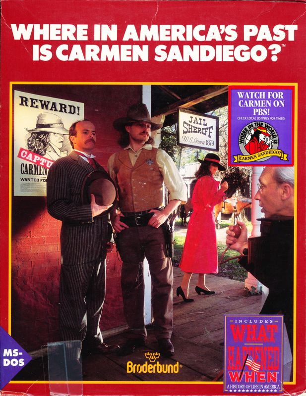 Front Cover for Where in America's Past Is Carmen Sandiego? (DOS) (Dual media release)