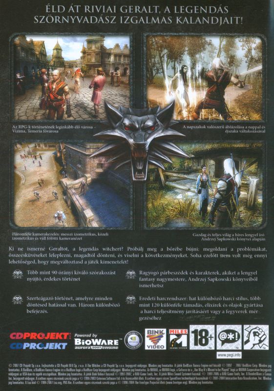 Other for The Witcher (Windows): Keep case - back cover