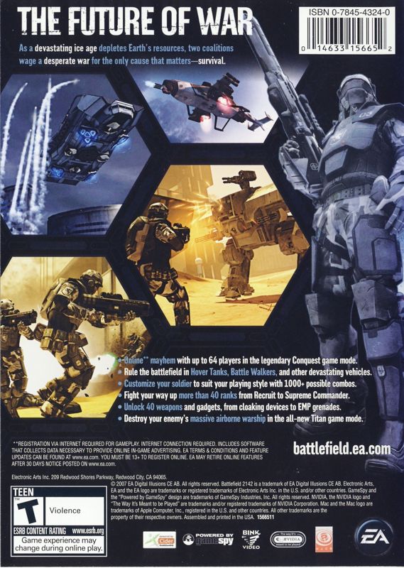 Battlefield 2142 cover or packaging material - MobyGames