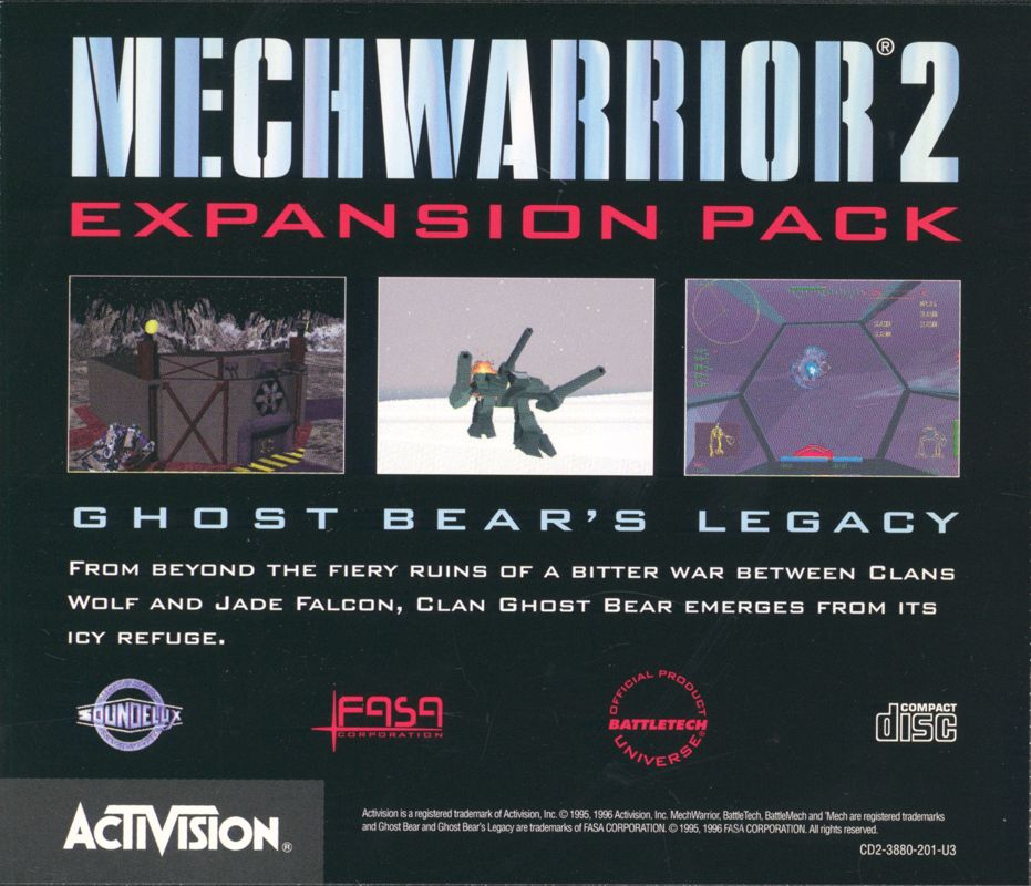Other for MechWarrior 2: Ghost Bear's Legacy (Windows): Jewel Case - Back