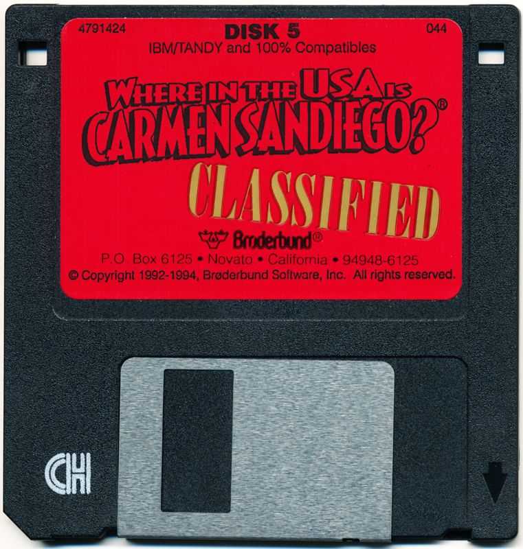 Media for Where in the USA Is Carmen Sandiego? (Deluxe Edition) (DOS): Disk 5