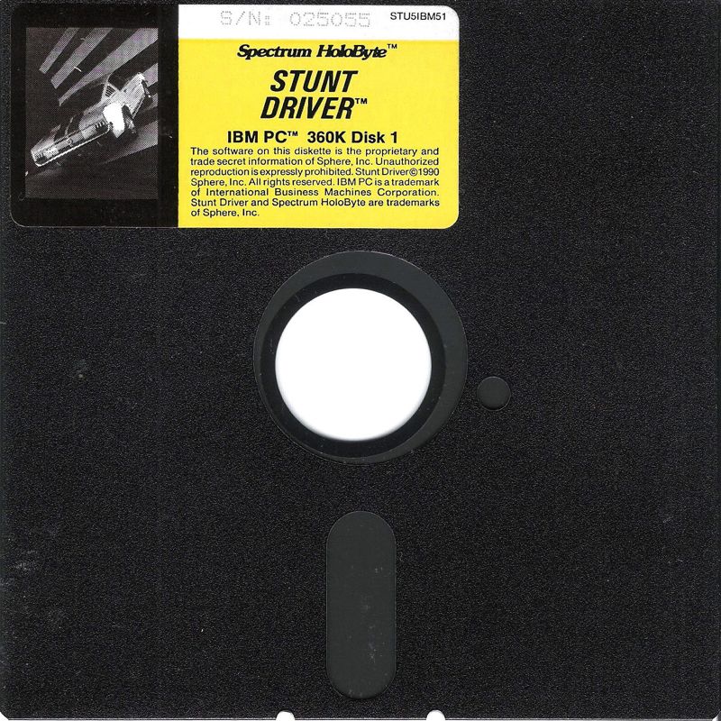 Media for Stunt Driver (DOS) (1991 re-release): Disk (1/4)