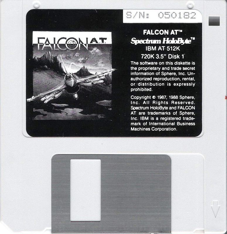 Media for Falcon A.T. (DOS) (1989 dual-media release): 3.5" Disk (1/2)