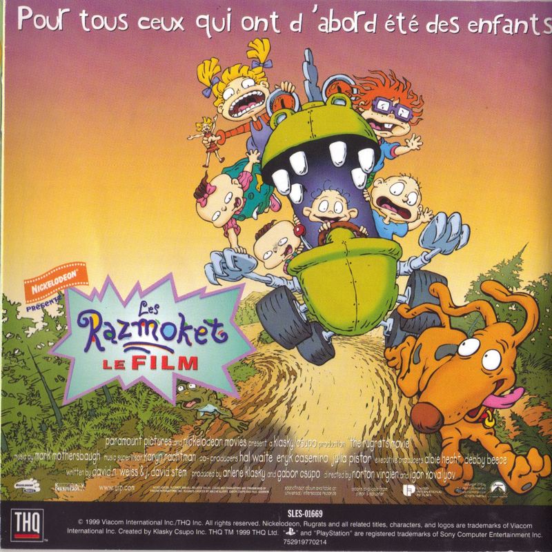 Inside Cover for Rugrats: Search for Reptar (PlayStation): Inside cover