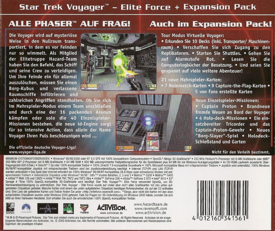Back Cover for Star Trek: Voyager - Elite Force: Gold Bundle (Windows) (Software Pyramide release)