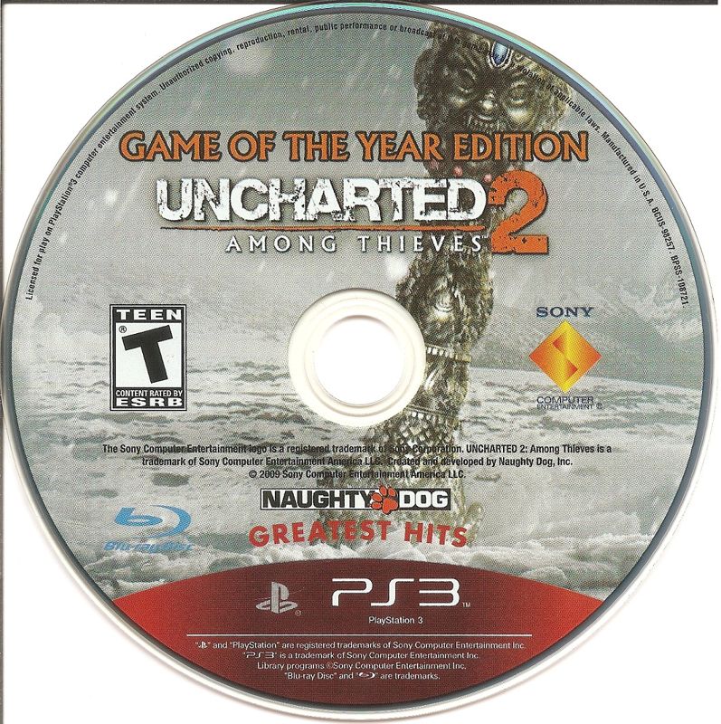 Media for Uncharted 2: Among Thieves - Game of the Year Edition (PlayStation 3) (Greatest Hits release)