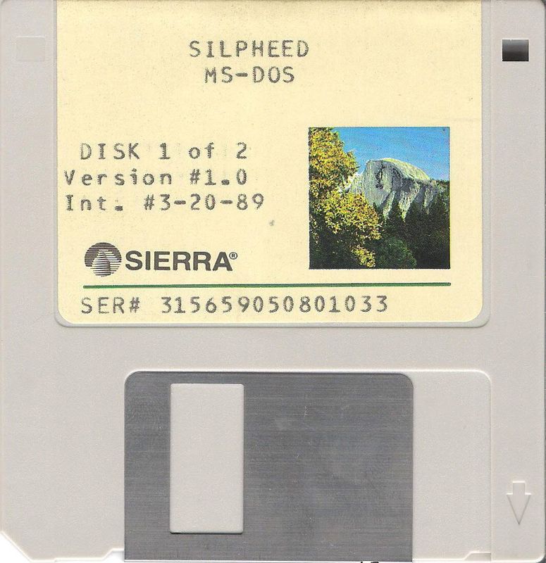 Media for Silpheed (DOS) (Dual Media release (Version 1.0)): 3.5" Disk 1/2