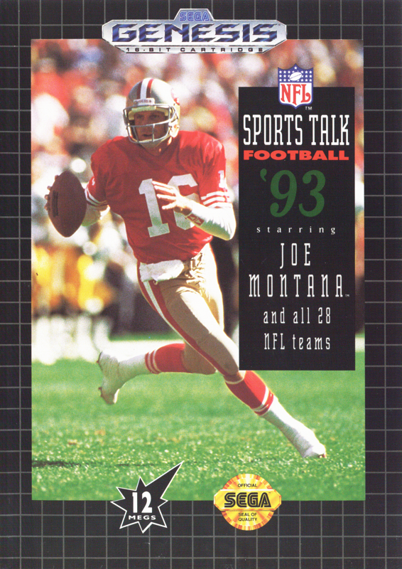 NFL Sports Talk Football '93 Starring Joe Montana (Sega Genesis, 1992) -  Game Igloo