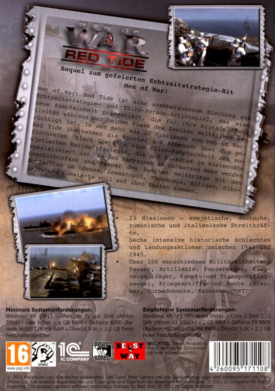 Other for Men of War: Red Tide (Windows): Keep Case - Back