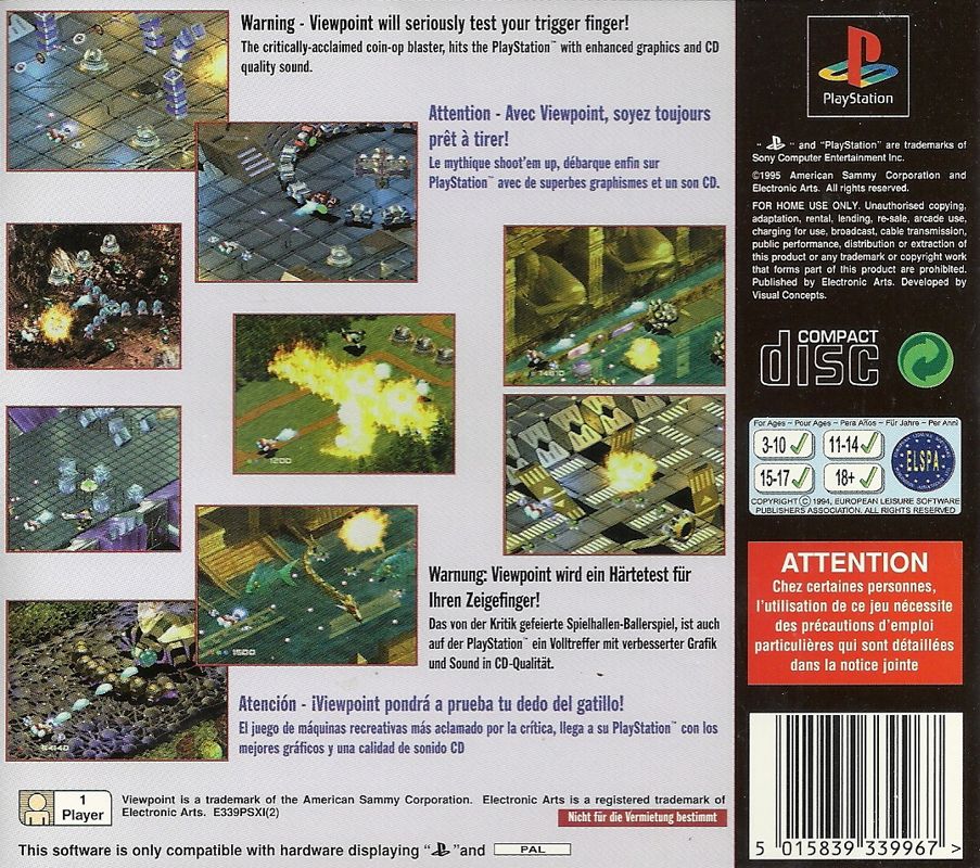 Back Cover for Viewpoint (PlayStation)