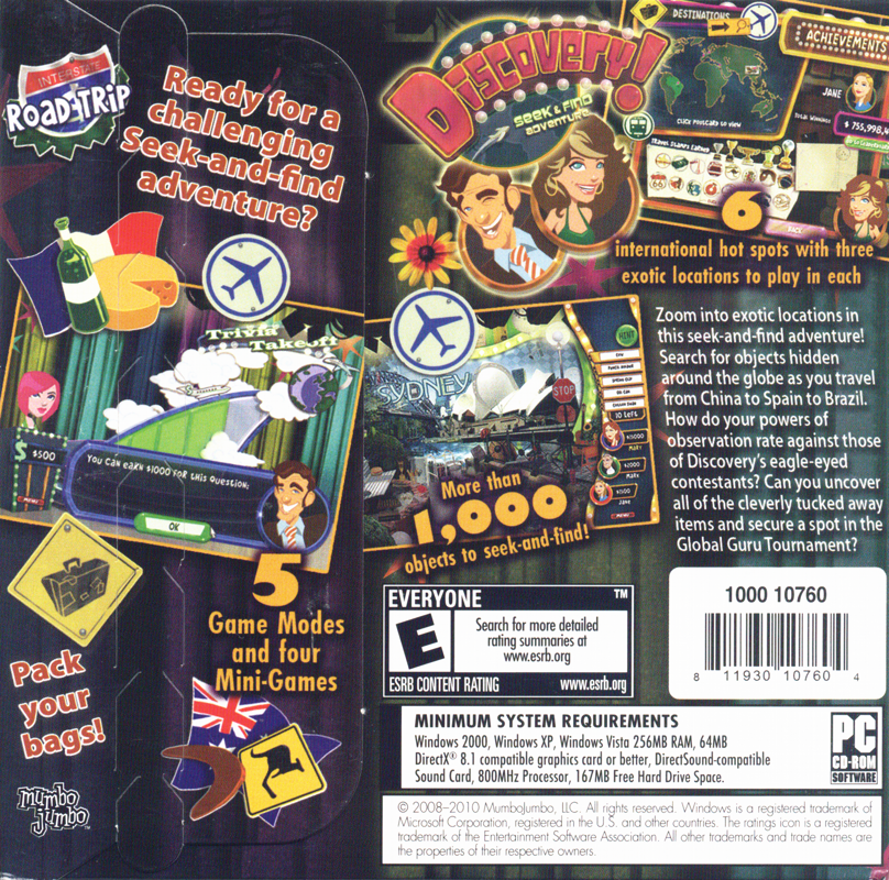 Back Cover for Discovery! Seek & Find Adventure (Windows)