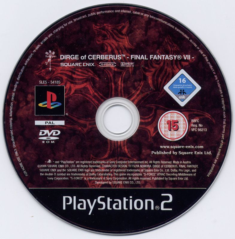 Media for Dirge of Cerberus: Final Fantasy VII (PlayStation 2)