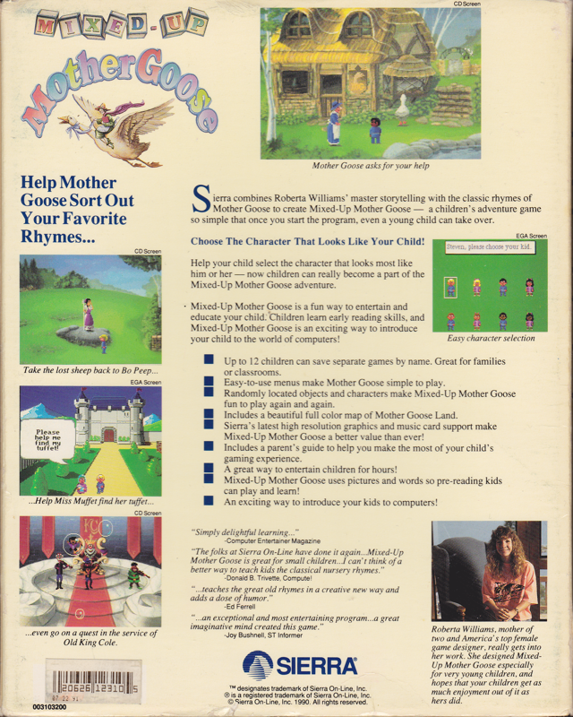 Back Cover for Mixed-Up Mother Goose (Apple IIgs)