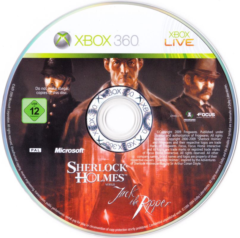 Media for Sherlock Holmes vs. Jack the Ripper (Xbox 360)